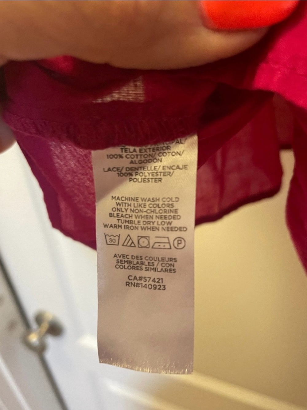LOFT Raspberry-Red Lace Strap Camisole - Picture 4 of 4
